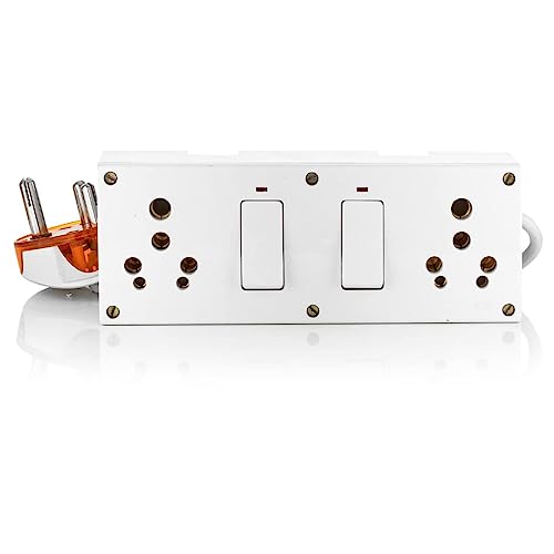 Hi Plasst Electric Heavy Duty 16A Extension Board For Heavy Appliances With 216A Switch & 216A/20A Sockets,With Indicator And