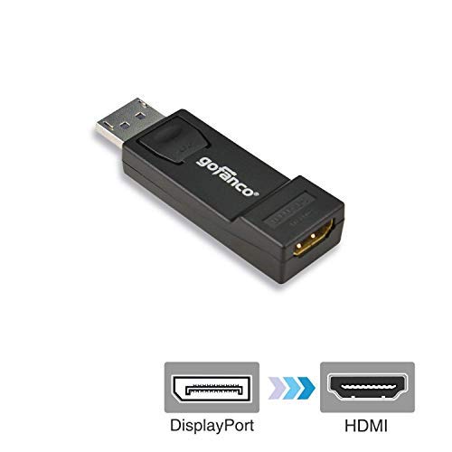 Gofanco Displayport To Hdmi Adapter Converter Dongle 1080P   Male To Female Dp To Hdmi For Displayport Enabled Desktops And Lapt