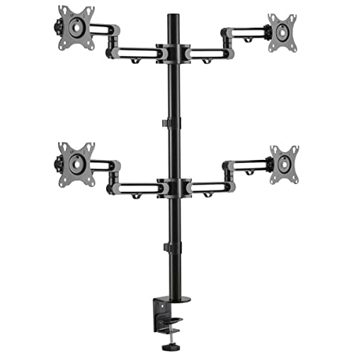 Eaton Tripp Lite Series Quad-Monitor Flex-Arm Desktop Clamp For 13In  To 27In  D