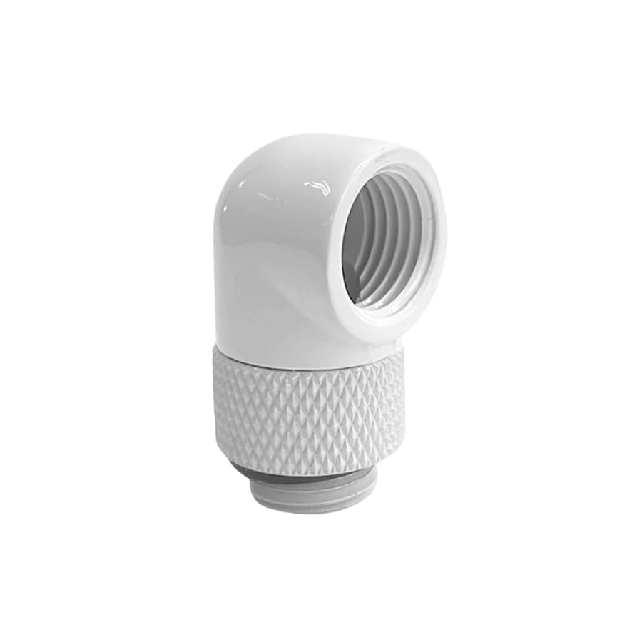 Dracaena 2 Pack G1/4'' Thread Male To Female Extender Fitting, 90 Rotary Fitting Adapter Connector For Computer Water Cooling Sy