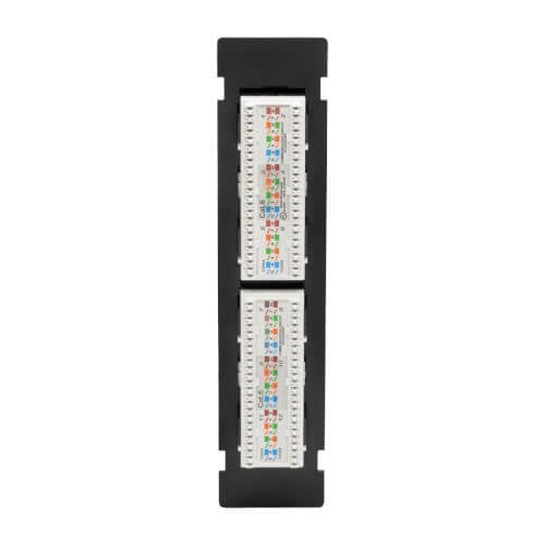 Tripp Lite Cat6 Wall-Mount Poe+ Compliant Patch Panel 12-Port 110/Krone 568A/B Rj45 Ethernet Taa (N250-P12)