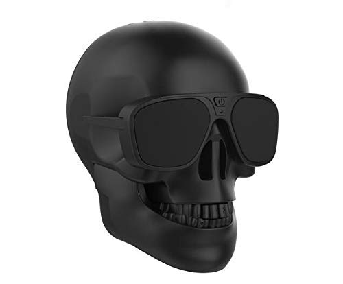 Skull Head Speaker Portable Wireless Bluetooth Speaker For Pc Laptop Mac Iphone Skull Loudspeaker Travel Speaker For Halloween Outdoor Speakers Black Skull Music Player Unique Gift Goth Speaker