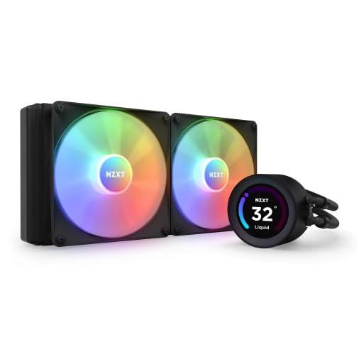 Water Cooler Nzxt Kraken Elite 280 Rgb   280Mm W/Display, Rgb Controller & Rgb Fans Black