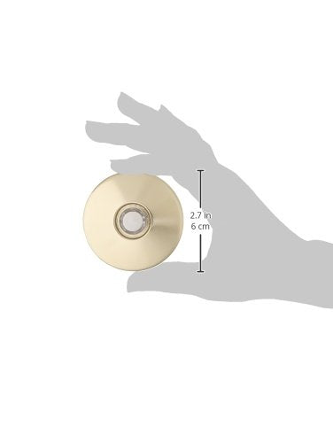 Morris Products Lit Stucco Pushbutton Doorbell Button   5/8    Decorative Lighted Gold Rim Pearl Button   2 1/2    Gold Anodized