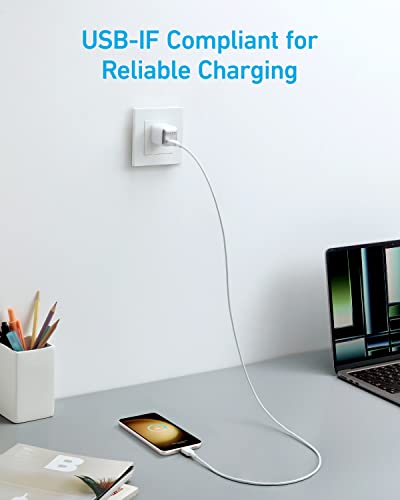 Anker Usb C Cable, 310 Usb C To Usb C Cable (3 Ft), (60W/3A) Usb C Charger Cable Fast Charge For Samsung Galaxy S23, Ipad Pro 20