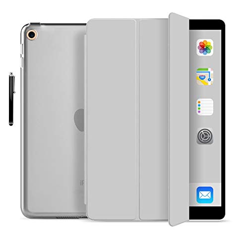 Proelite Smart Flip Case Cover For Apple Ipad 10.2Inch 9Th Gen (2021) / 8Th Gen / 7Th Gen With Stylus Pen, Grey