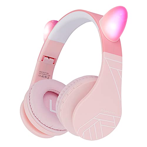 Powerlocus Bluetooth Headphones For Kids, Wireless Foldable Headphones Over Ear, Headphone With Microphone, 85Db Volume Limit, W