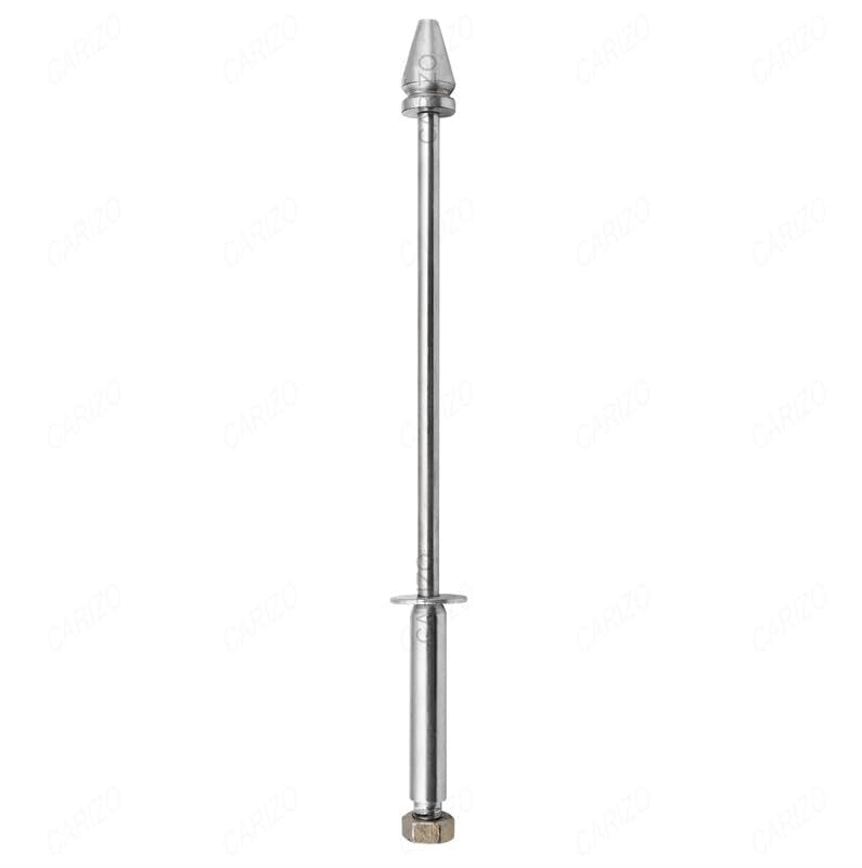 Carizo Car Front Bonnet Flag Rod 25.8Cm Long With Secure Fixing Clamp, Heavy Duty, AllWeather Compatible With Hyundai I20 N Lin