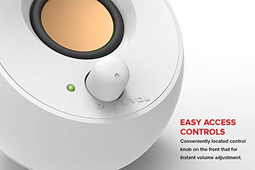 Creative Pebble 2.0 Usb Powered Desktop Speakers With Far Field Drivers And Passive Radiators For Pcs And Laptops (White)