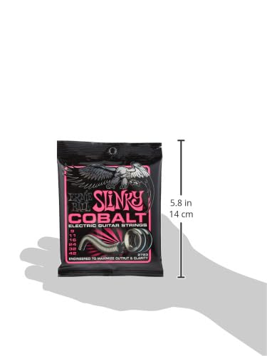 Ernie Ball Super Slinky Cobalt Electric Guitar Strings, 9 42 Gauge (P02723)