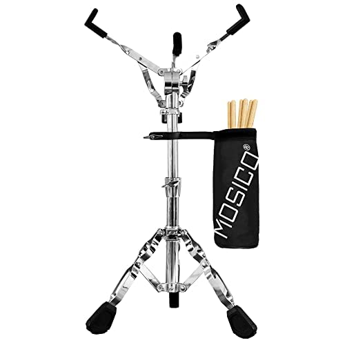 Mosico Snare Drum Stand Height Range 13.40 23 Inches For 10'' 14'' Snare Drum With Drumstick Holder Snare Stand For Beginners