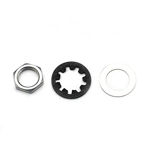 Maxcheer Set Of 4 Guitar Nuts, Washers & Lock Washers For 1/4 2 Conductor Guitar/Bass Output Jack