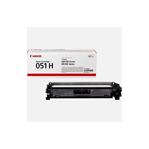 Canon Genuine 051H Black High Yield Toner Cartridge (2169C001),Yield up to 4,100 Pages for LBP162dw, MF264dw, MF267dw