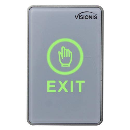Visionis Vis 7026 Indoor Touch Sensitive Type Push To Exit Button For Door Access Control Release With Led Nc Com And No Outputs
