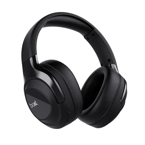 Boat Nirvana Eutopia Bluetooth Headphones With Head Tracking Function, Spatial Audio,20 Hrs Playtime, Enx Tech, Asap Charge, Hea