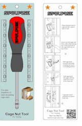 Cage Nut Insertion Tool For 3/8'' Square Hole Rack Rail (4Harcnitool)