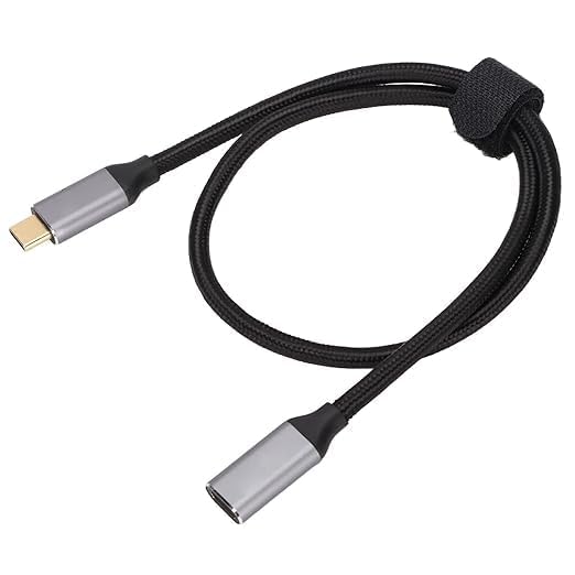 Wefly Type C Extension Cable(Gen 2/10Gbps) 50Cm Nylon Braided Usb 3.2 Type C Male To Female Extension Cable Support 4K Video Pd