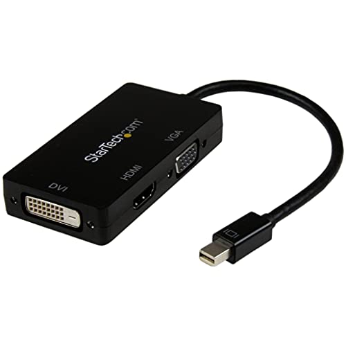 Startech.Com 3 In 1 Mini Displayport Adapter   1080P   Mini Dp/Thunderbolt To Hdmi/Vga/Dvi Splitter For Your Monitor (Mdp2Vgdvhd