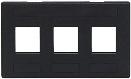 FACEPLATE, FURNITURE, 3PORT, BLACK