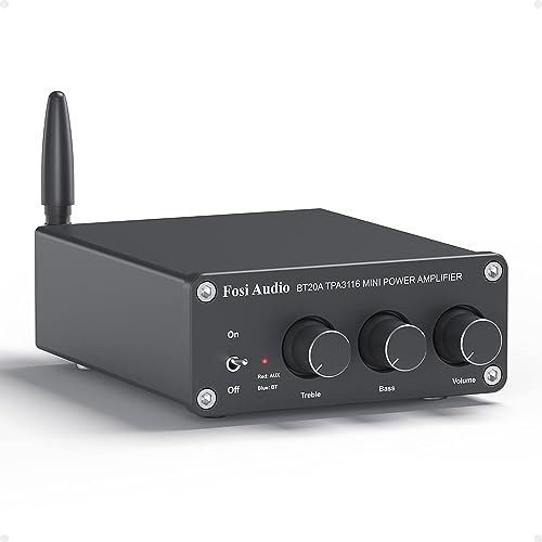 Fosi Audio Bt20A Bluetooth 5.0 Stereo Audio 2 Channel Amplifier Receiver Mini Hi Fi Class D Integrated Amp 2.0 Ch For Home Speak