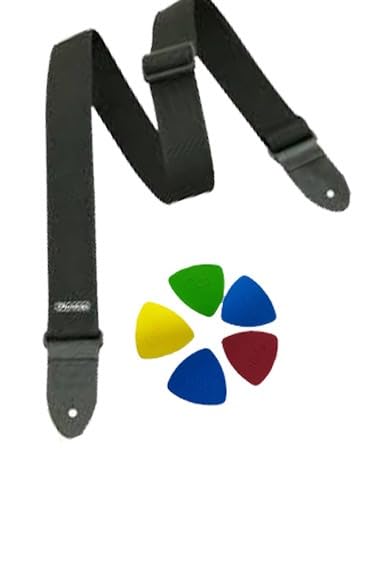 MG MUSIC GALAXY Electric Guitar Strap with Leather Ends | Adjustable Belt for Bass & Acoustic Guitars