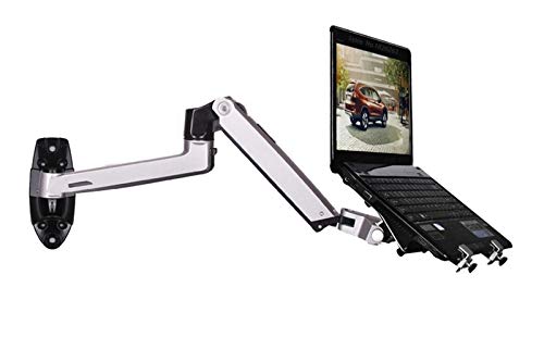 Nbgys Xsj8012Wt Aluminum Alloy Mechanical Spring Arm Wall Mount Laptop Holder Full Motion Laptop Mount Arm Monitor Holder Laptop Stand (Black)