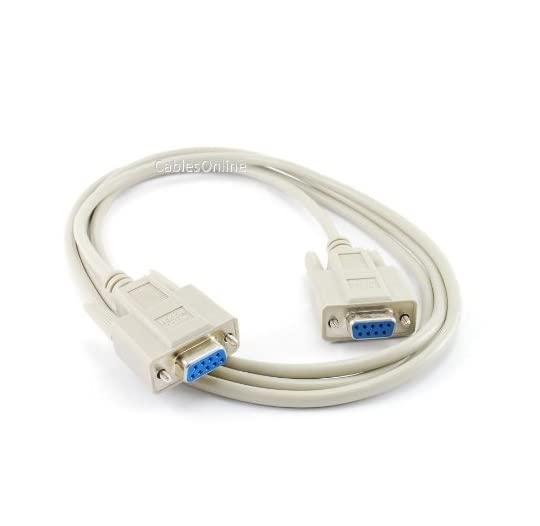 Cablesonline 6Ft Null Modem Db9 Female To Female Data Transfer Cable (Nm 206)