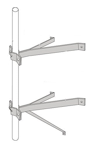 Rohn Wm12D Double Wall Mount With 12'' Stand Off   Masts 7/8'' To 2 3/4'' Od