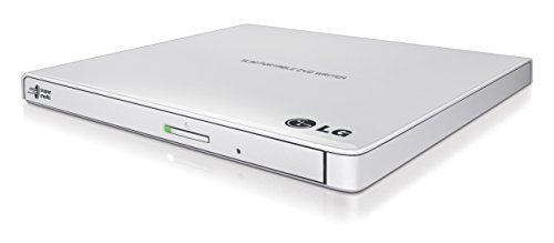 Lg Electronics 8X Usb 2.0 Super Multi Ultra Slim Portable Dvd+/ Rw External Drive With M Disc Support, Retail (White) Gp65Nw60