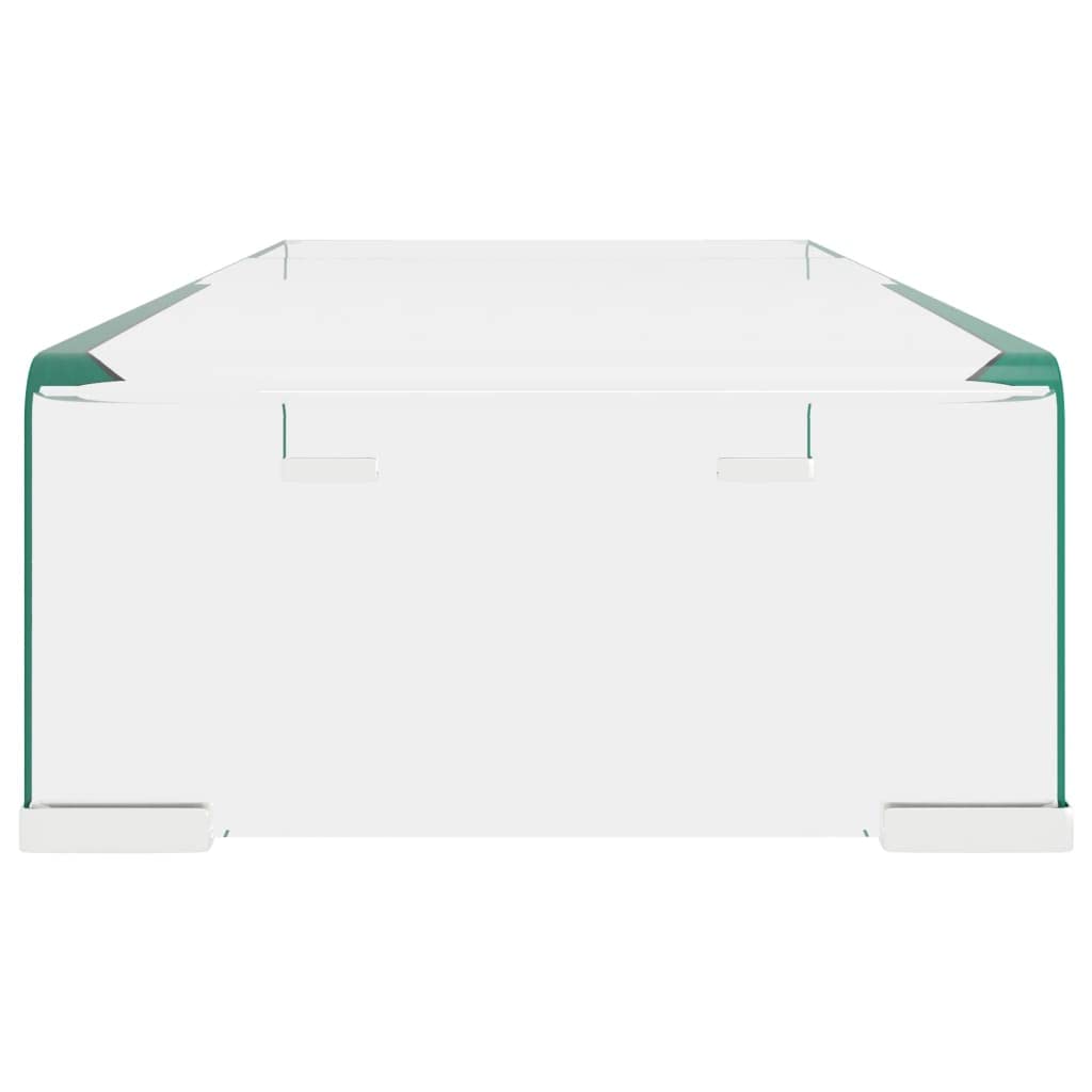 Vidaxl Tv Stand / Monitor Riser Glass Clear 23.6''X9.8''X4.3''