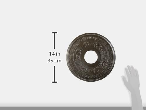 Ekena Millwork Cmp13Babdb Baltimore Thermoformed Pvc Ceiling Medallion (Fits Canopies Up To 5 1/4''), 13''Od, Bright Coat Dark B