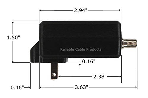 Reliable Cable Power Supply - 12V 500mA OEM Wall Mount Coax Adapter, DoE Level VI, Black, Model RCP-12V-0.5A-6W