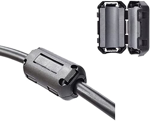 Topnisus [Pack Of 10] Clip On Ferrite Emi Cable Cores For Noise Suppressor Blocking Rf Interfere Emi Interfere Improve Signal In