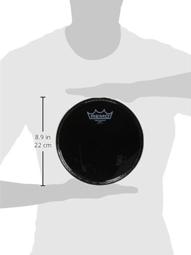 Remo Ambassador Black Suede Drumhead, 8