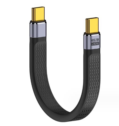 Usb C To Type C Cable,Short Usb C Cable,Usb Type C Charger Data Cable,40Gbps Data Transfer,Support Thunderbolt 4/3,Usb 4, Pd 240
