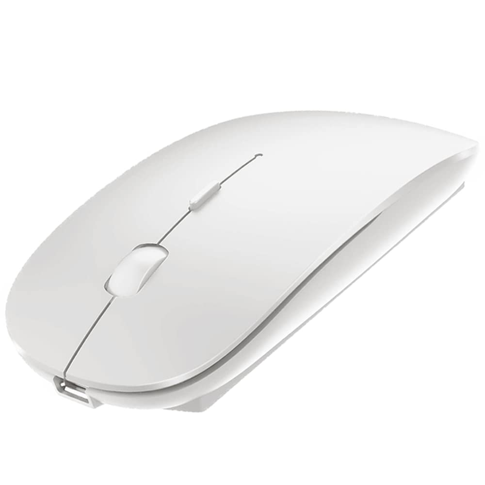 Klo Bluetooth Mouse For Macbook/Macbook Air/Pro/Ipad, Wireless Mouse For Laptop/Notebook/Pc/Ipad/Chromebook (Bt/B White)