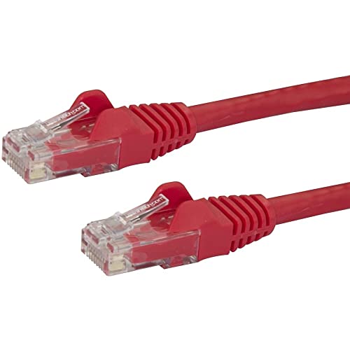 Startech.Com 6Ft Cat6 Ethernet Cable   Red Cat 6 Gigabit Ethernet Wire  650Mhz 100W Poe Rj45 Utp Network/Patch Cord Snagless W/S