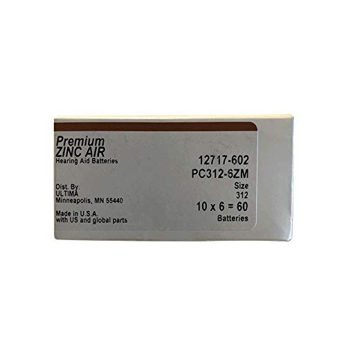 Hearpro Size 312 Long Lasting Hearing Aid Batteries 60 Pack   Mercury Free   Zinc Air Technology   Made In Usa   Plus Keychain B