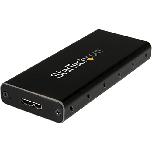 Startech.Com Usb 3.1 Gen 2 (10Gbps) Enclosure   Portable Msata Ssd Enclosure   Aluminum Msata Drive Enclosure With Uasp (Sms1Bmu