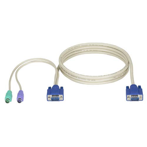 Kvm Cpu Cable - Ec Series And Dt Low Profile Series, Vga, Ps/2, 10-Ft. (3.0-M)