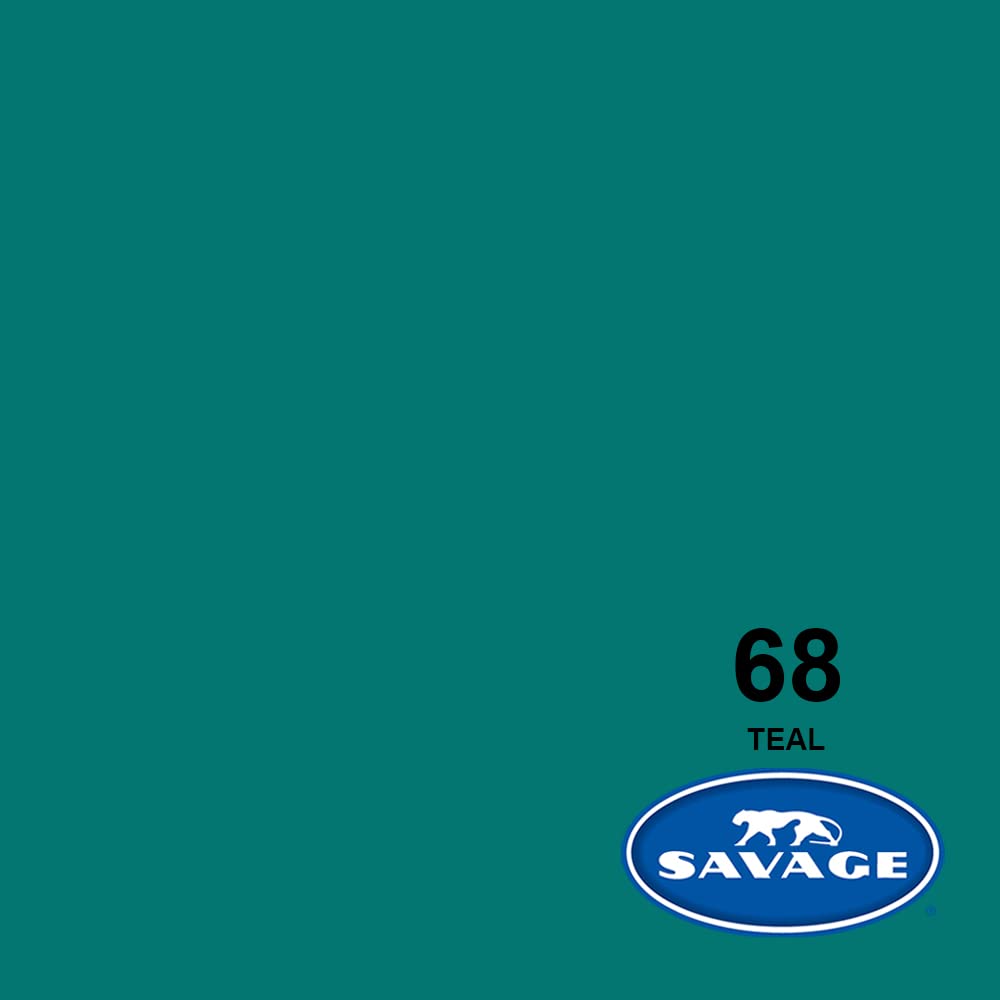 Savage Seamless Paper Photography Backdrop   Color #68 Teal, Size 53 Inches Wide X 36 Feet Long, Backdrop For Youtube Videos, St