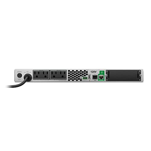 Apc 1500Va Smart Ups With Smartconnect, 1U Rack Mount Ups, Smt1500Rm1Uc Sinewave Battery Backup, Avr, 120V, Line Interactive Uni