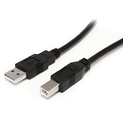 Startech.Com 9 M / 30 Ft Active Usb A To B Cable   M/M   Black Usb 2.0 A To B Cord   Printer Cable   Extension Usb Cable (Usb2Ha