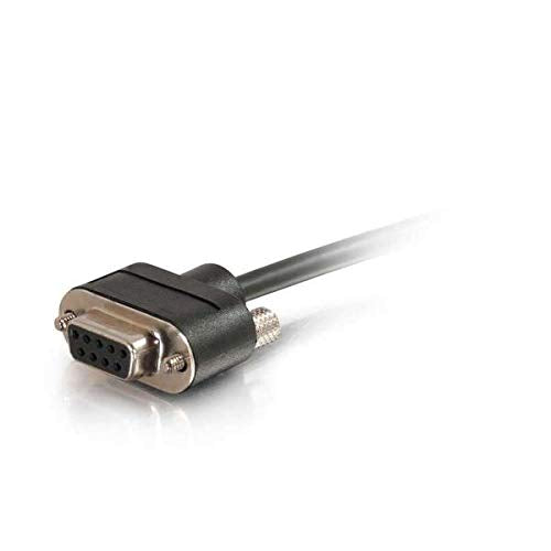 C2G 52156 Serial Rs232 Db9 Cable With Low Profile Connectors M/F, In Wall Cmg Rated, Black (3 Feet, 0.91 Meters)