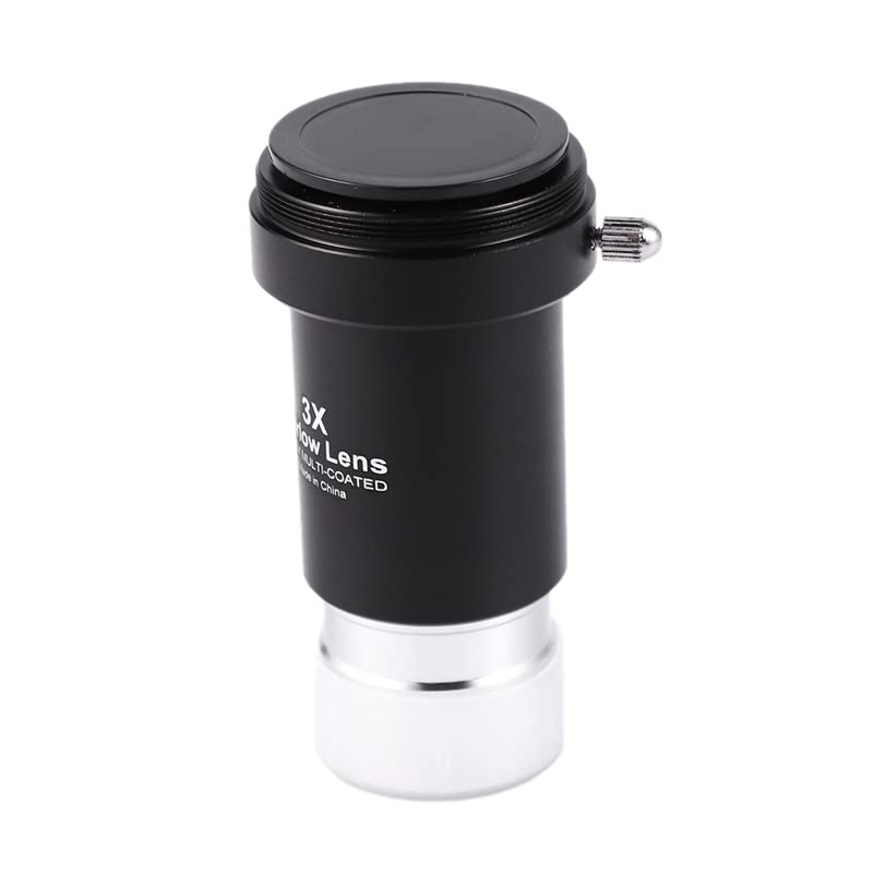 Bysameyee Barlow Lens 3X, 1.25 Inch Fully Multi Coated Metal Barlow Lens With M42 Thread Camera Connect Interface For Telescope