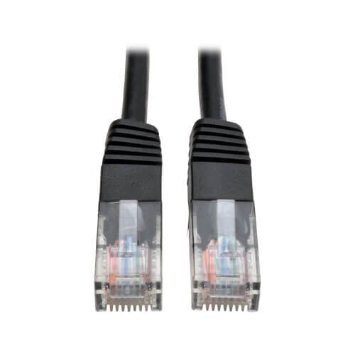 Tripp Lite Cat5E 350Mhz Network Patch Cables Rj 45M 7Feet Black Unshielded Twisted Pair