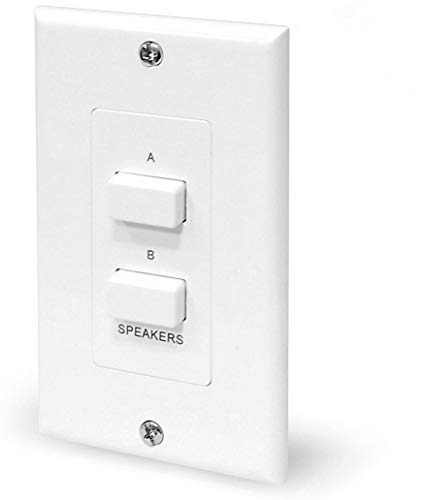 In Wall Speaker Selector Switch   Home Audio 2 Channel A/B Dual Channel Speakers Controller Pod Box   Control And Activates (2) 