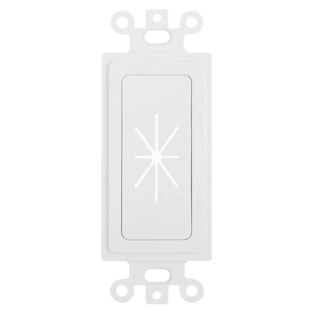 Cmple     Decora Wall Plate 1 Gang Insert With Flexible Opening Single Gang Decor Wall Plate   White