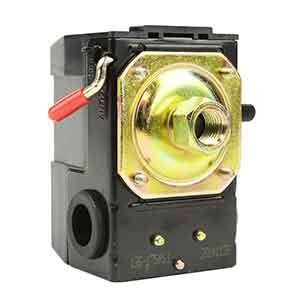 Interstate Pneumatics Lf10 1H Hp Pressure Switch 1/4 Inch Fpt One Port Bend Lever Switch 135 175 Psi Fits Dewalt, Hitachi, Emglo