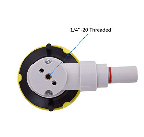 Zuos 3'' Mounting Vacuum Suction Cup With 1/4'' 20 Female Thread, Small Hand Pump Glass Sucker For Car Camera (3'' Suction Cup)